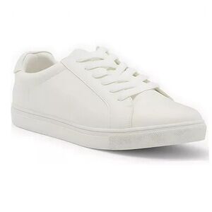 RUSH Gordon Rush Riley White Faux Leather Low Top Lace Up Sneakers Mens Sz 7.5